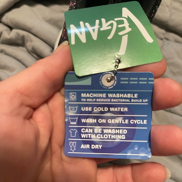 Skechers Women's Black and Pink Knit Sneakers - Picture 5 of 16